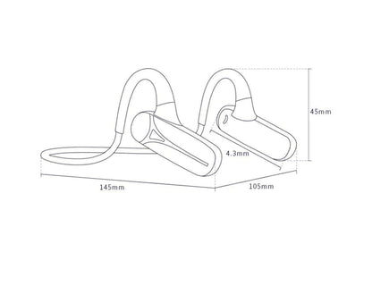 Open Ear Wireless Bone Conduction Headphones with Bluetooth Microphone
