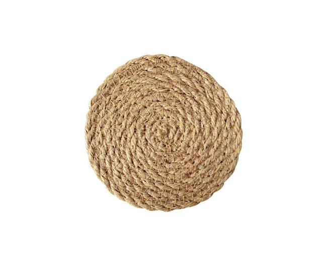 Elegant Good Woven Placemat Eco-friendly Fine Texture Straw Dinner Mat for Home-30cm Hover Image