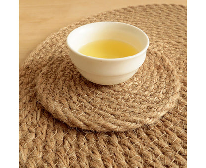Elegant Good Woven Placemat Eco-friendly Fine Texture Straw Dinner Mat for Home-30cm