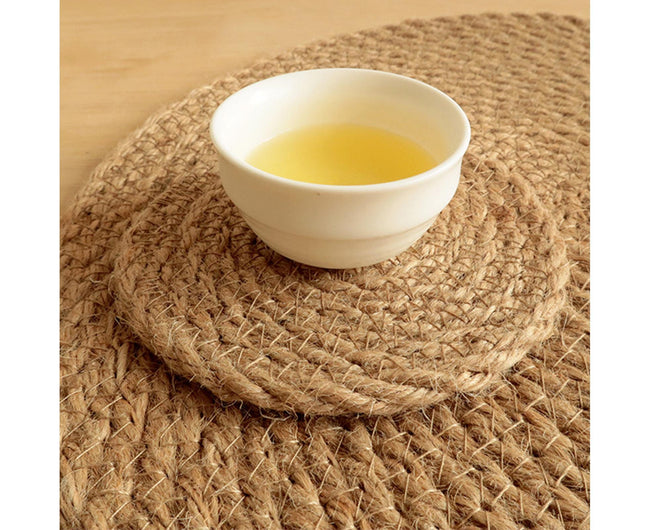 Elegant Good Woven Placemat Eco-friendly Fine Texture Straw Dinner Mat for Home-30cm Main Image