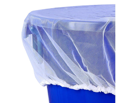 2Pcs Mesh Rain Barrel Cover - White