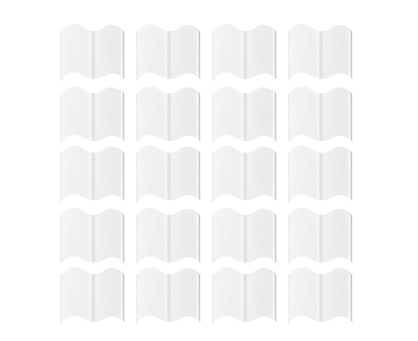 20Pcs Border Fence Walkway Landscape Edging - White