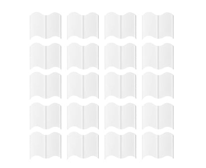 20Pcs Border Fence Walkway Landscape Edging - White