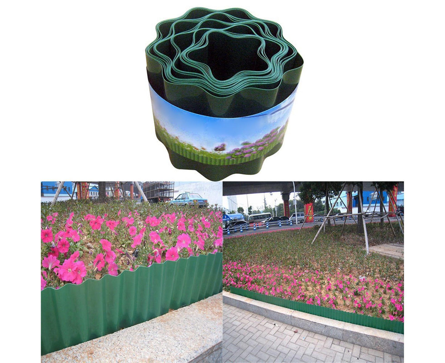 Garden Fence Wavy Design Edging Border - 10cm