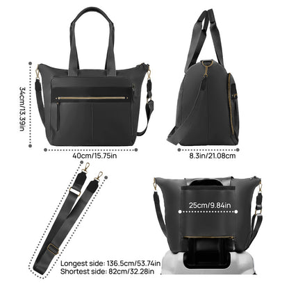Travel Bag - Women's Travel Bag - Sports & Fitness Bag - Yoga Bag - Sports Bag - Carry-On Luggage - Waterproof & Durable - 40x21x34 cm - Dry/Wet Separation Luggage - Weekend Bag - black
