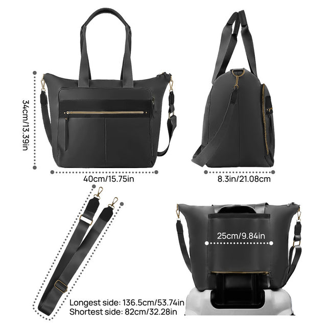 Travel Bag - Women's Travel Bag - Sports & Fitness Bag - Yoga Bag - Sports Bag - Carry-On Luggage - Waterproof & Durable - 40x21x34 cm - Dry/Wet Separation Luggage - Weekend Bag - black Main Image