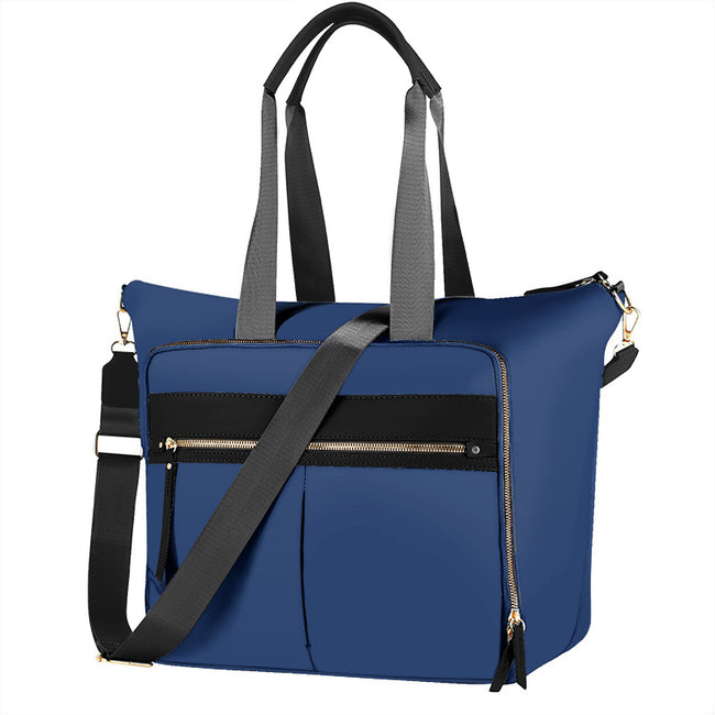Travel Bag - Women's Travel Bag - Sports & Fitness Bag - Yoga Bag - Sports Bag - Carry-On Luggage - Waterproof & Durable - 40x21x34 cm - Dry/Wet Separation Luggage - Weekend Bag - Dark blue Hover Image