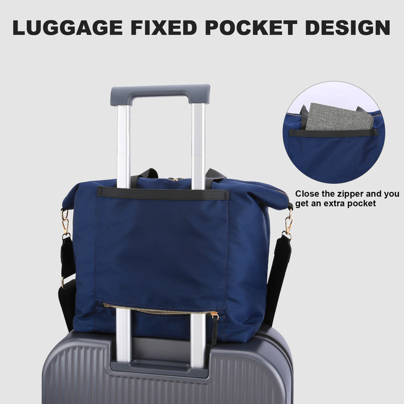 Travel Bag - Women's Travel Bag - Sports & Fitness Bag - Yoga Bag - Sports Bag - Carry-On Luggage - Waterproof & Durable - 40x21x34 cm - Dry/Wet Separation Luggage - Weekend Bag - Dark blue