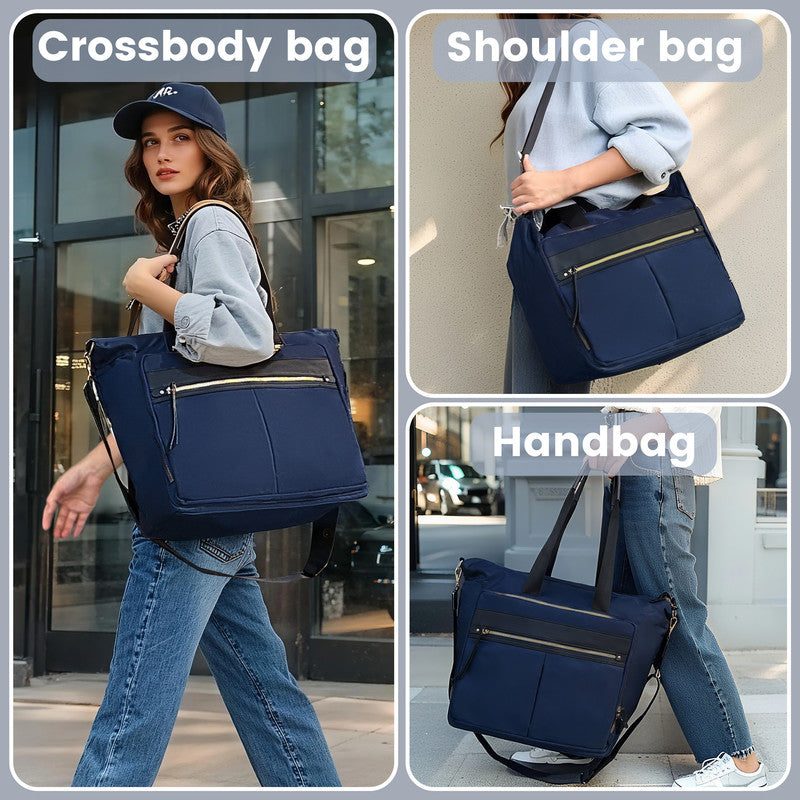 Travel Bag - Women's Travel Bag - Sports & Fitness Bag - Yoga Bag - Sports Bag - Carry-On Luggage - Waterproof & Durable - 40x21x34 cm - Dry/Wet Separation Luggage - Weekend Bag - Dark blue