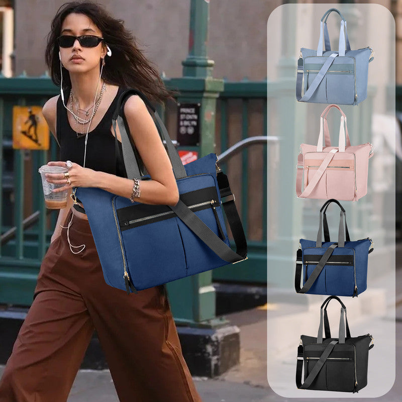 Travel Bag - Women's Travel Bag - Sports & Fitness Bag - Yoga Bag - Sports Bag - Carry-On Luggage - Waterproof & Durable - 40x21x34 cm - Dry/Wet Separation Luggage - Weekend Bag - Dark blue
