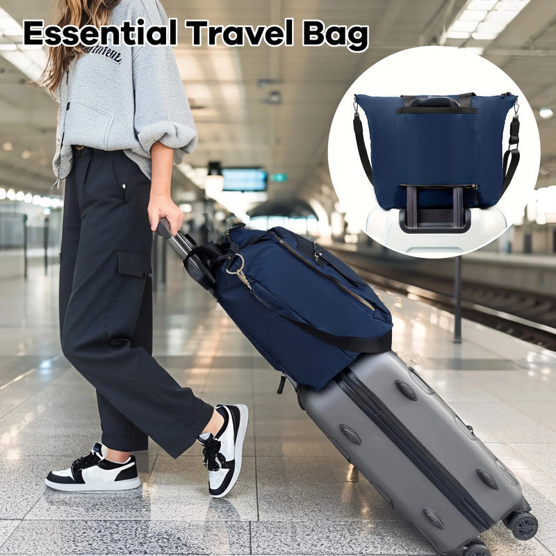 Travel Bag - Women's Travel Bag - Sports & Fitness Bag - Yoga Bag - Sports Bag - Carry-On Luggage - Waterproof & Durable - 40x21x34 cm - Dry/Wet Separation Luggage - Weekend Bag - Dark blue