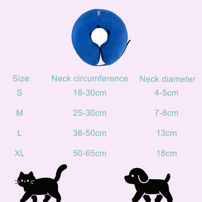 Inflatable Dog Cone Collar Alternative, Soft Dog Cone for Small Medium Large Dogs and Cats, Neck Recovery ECollar After Surgery,XL