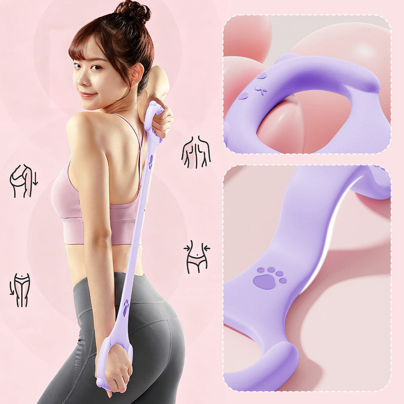 Resistance Band - 40 lbs - High-Elasticity, Break-Resistant - Home Shoulder and Back Shaper - One-Piece Construction - Yoga Stretch Band - Back Training Tool - Back Shaping - Portable Fitness Equipment - Purple - 1 Piece