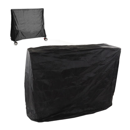 Ping Pong Table Dust Cover 190 Silver Coating Waterproof Table Tennis Cover for Outdoor Courtyard Drawstring Style 155x75x144cm / 61.0x29.5x56.7in Black