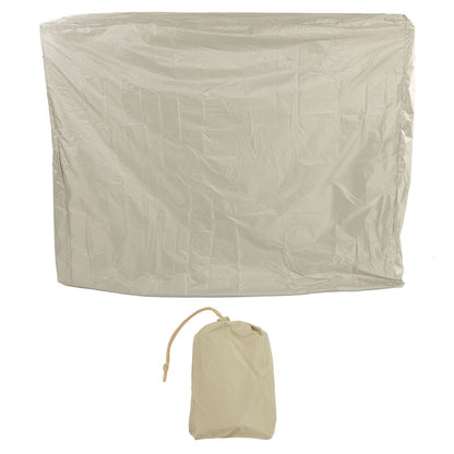 Ping Pong Table Dust Cover 190 Silver Coating Waterproof Table Tennis Cover for Outdoor Courtyard Drawstring Style 155x75x144cm / 61.0x29.5x56.7in Beige