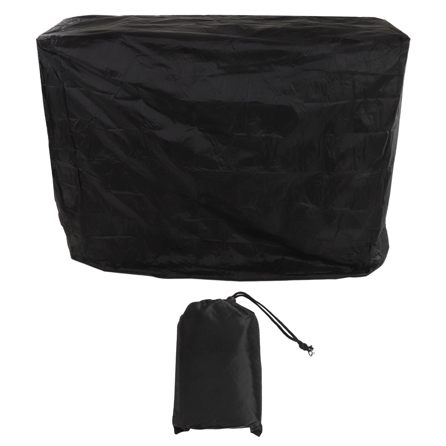 Ping Pong Table Dust Cover 190 Silver Coating Waterproof Table Tennis Cover for Outdoor Courtyard Drawstring Style 155x75x150cm / 61.0x29.5x59.1in Black