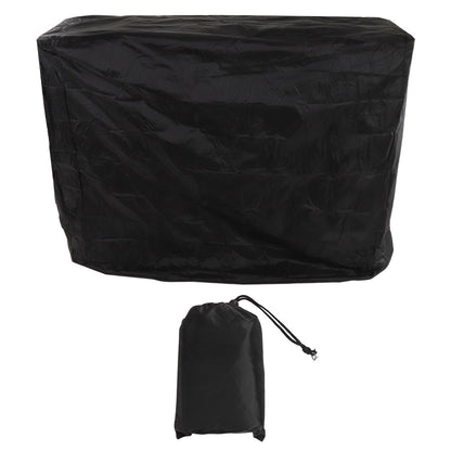Ping Pong Table Dust Cover 190 Silver Coating Waterproof Table Tennis Cover for Outdoor Courtyard Drawstring Style 155x75x150cm / 61.0x29.5x59.1in Black