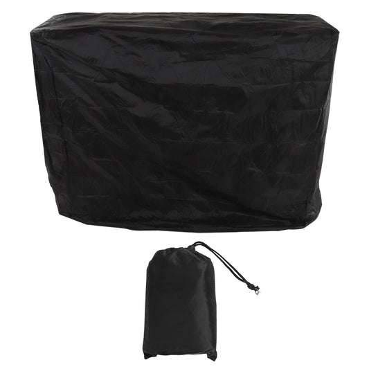 Ping Pong Table Dust Cover 190 Silver Coating Waterproof Table Tennis Cover for Outdoor Courtyard Drawstring Style 155x75x150cm / 61.0x29.5x59.1in Black
