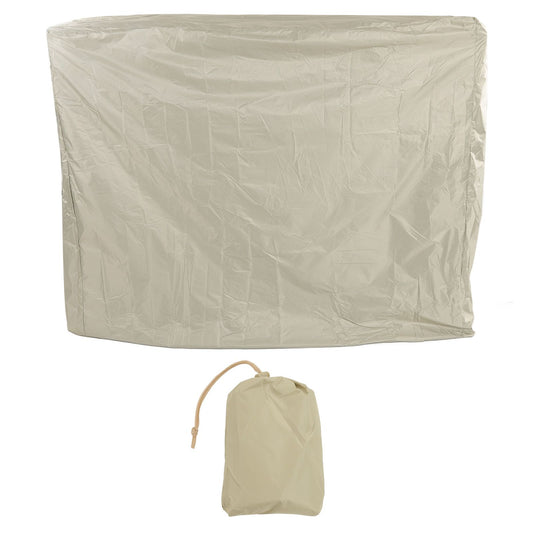 Ping Pong Table Dust Cover 190 Silver Coating Waterproof Table Tennis Cover for Outdoor Courtyard Drawstring Style 155x75x150cm / 61.0x29.5x59.1in Beige