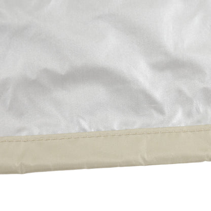 Ping Pong Table Dust Cover 190 Silver Coating Waterproof Table Tennis Cover for Outdoor Courtyard Drawstring Style 155x75x150cm / 61.0x29.5x59.1in Beige