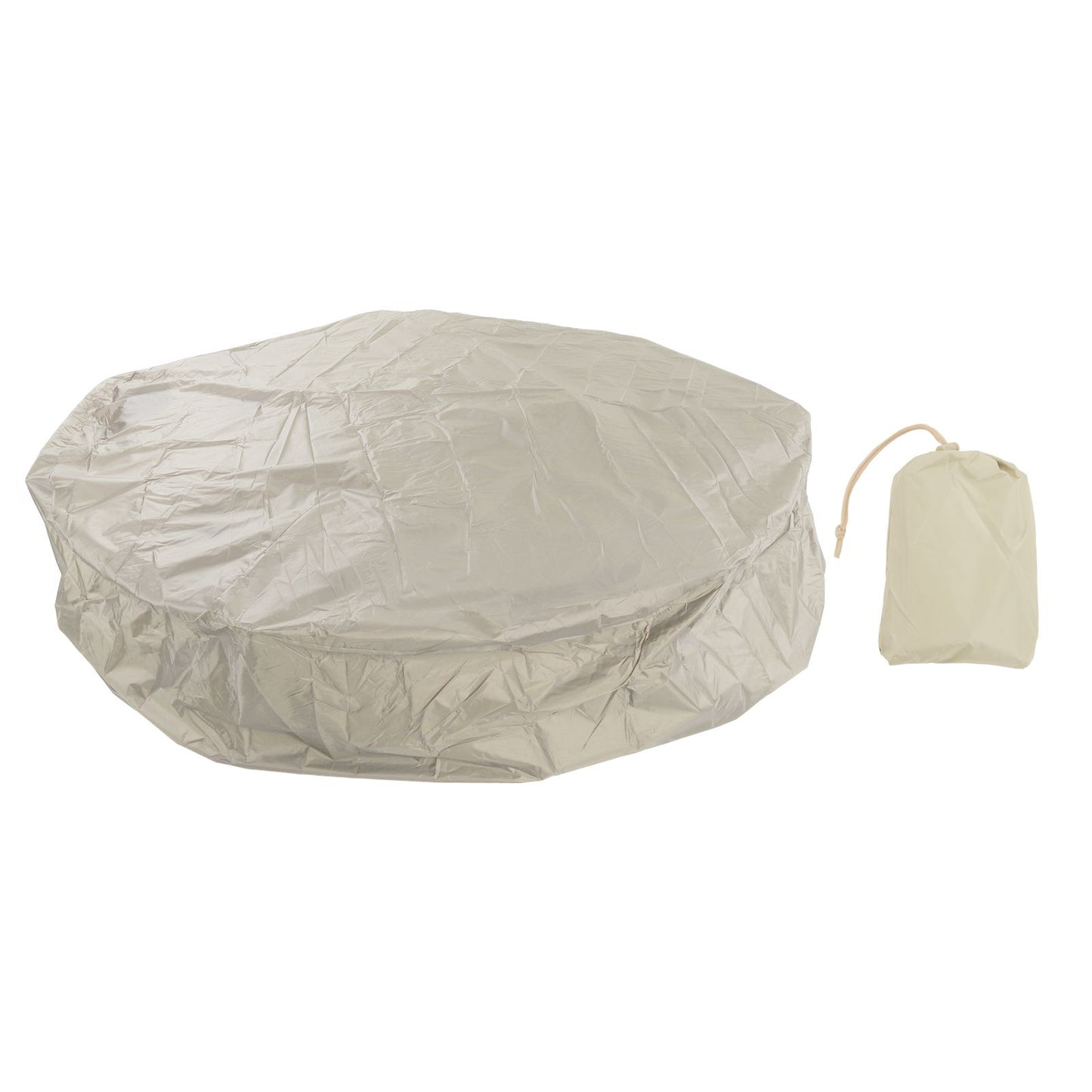 Outdoor Furniture Dust Covers Round Bathtub Cover 190 Silver Polyester Taffeta Hot Tub Waterproof Cover 215x70cm Beige