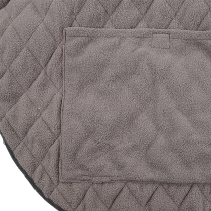 Shoulder Heating Pad Cold Proof Polyester Fiber USB Power Supply Unisex Electric Heated Shawl for Winter Grey