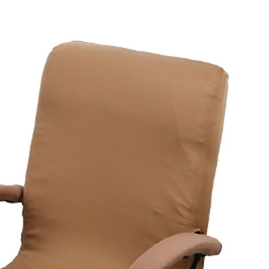 1 Pair Chair Arm Covers with Sponge Soft Breathable Safe Office Chair Armrest Cover Set for Working Home Coffee Color Sponge Type 35x9cm/13.8x3.5in
