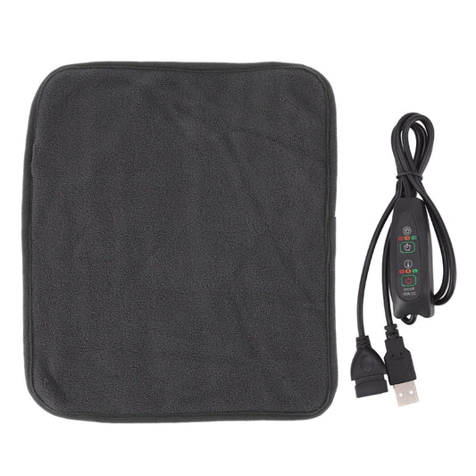 Portable USB Heating Pad Shoulder Neck Leg Waist Heating Pads with Multi Level Temperature Adjustment Timing Dark Gray
