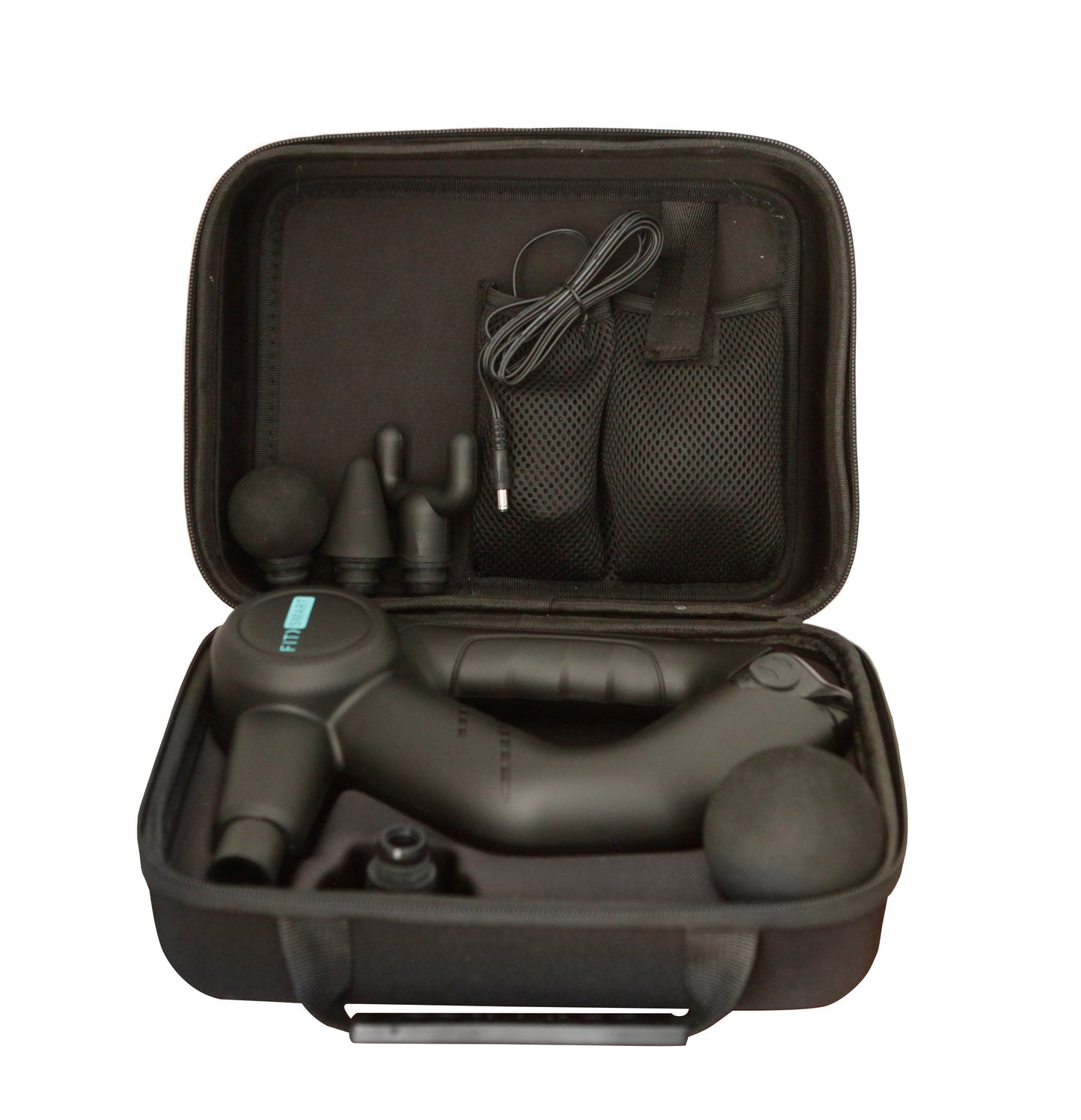 FitSmart Pro Vibration Therapy Massage Device Black And White.