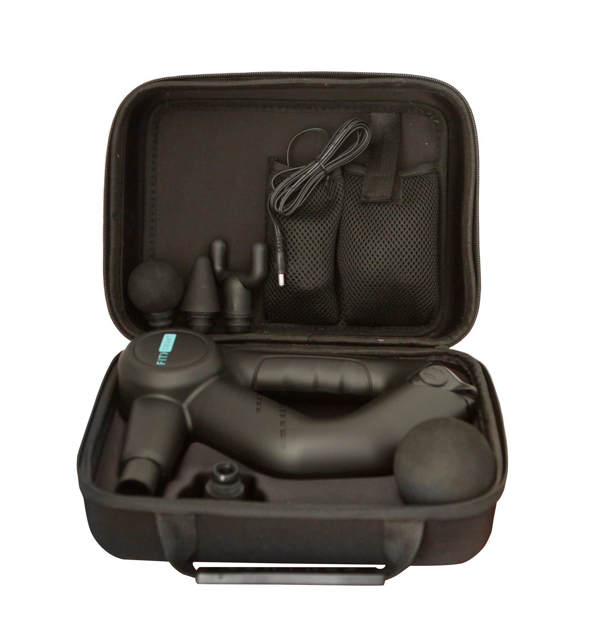 FitSmart Pro Vibration Therapy Massage Device Black And White.