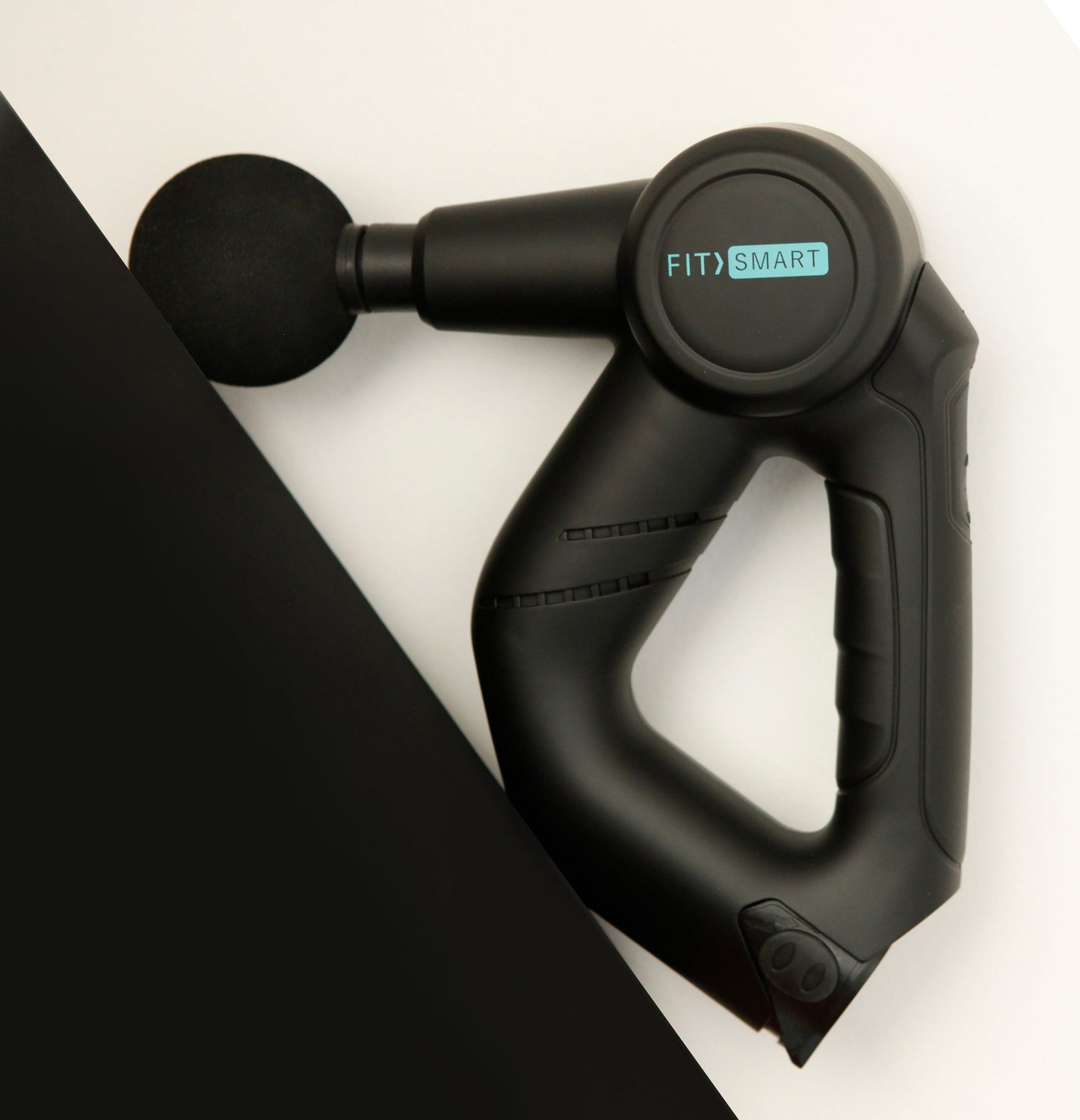 FitSmart Pro Vibration Therapy Massage Device Black And White.