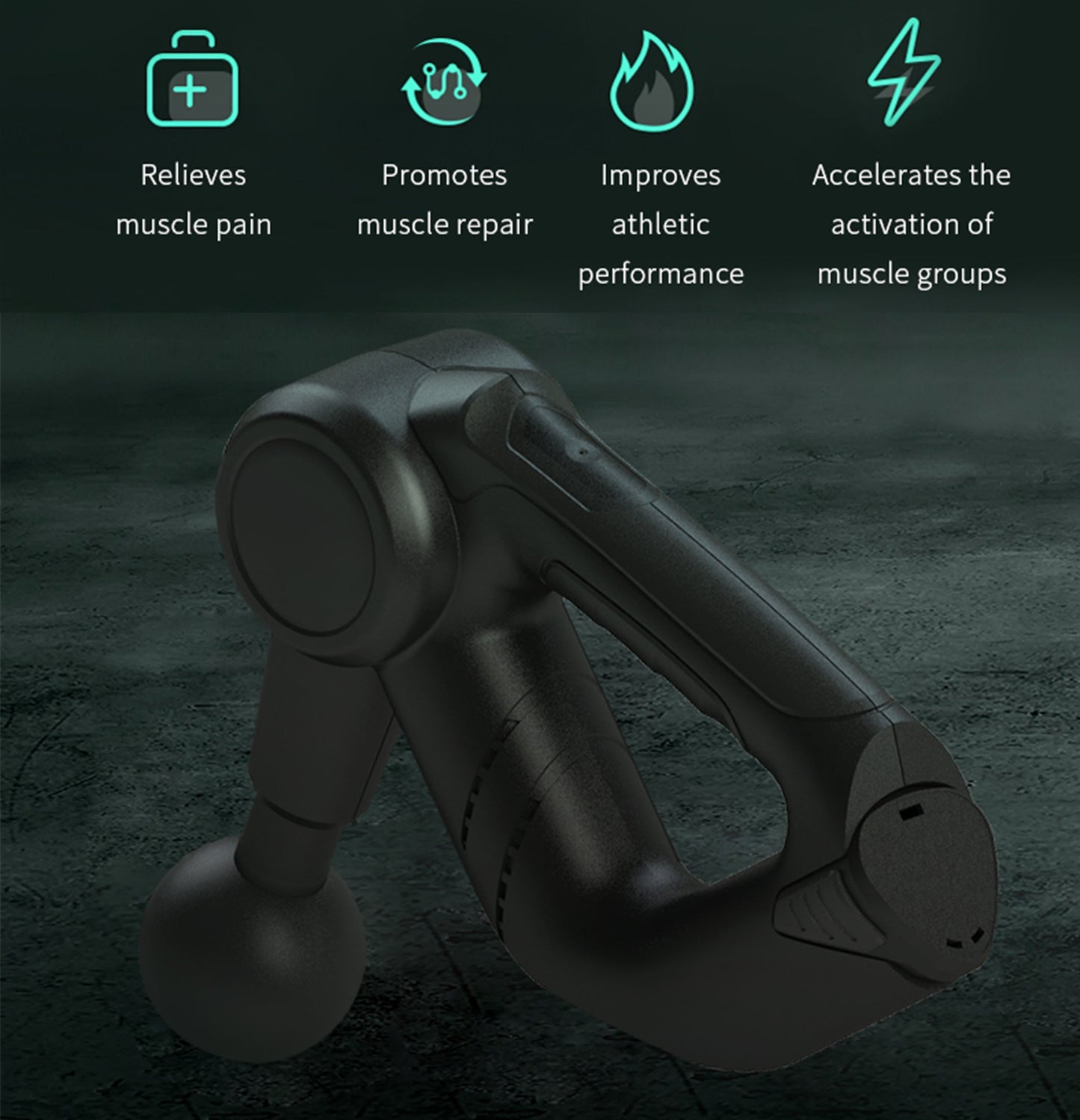 FitSmart Pro Vibration Therapy Massage Device Black And White.