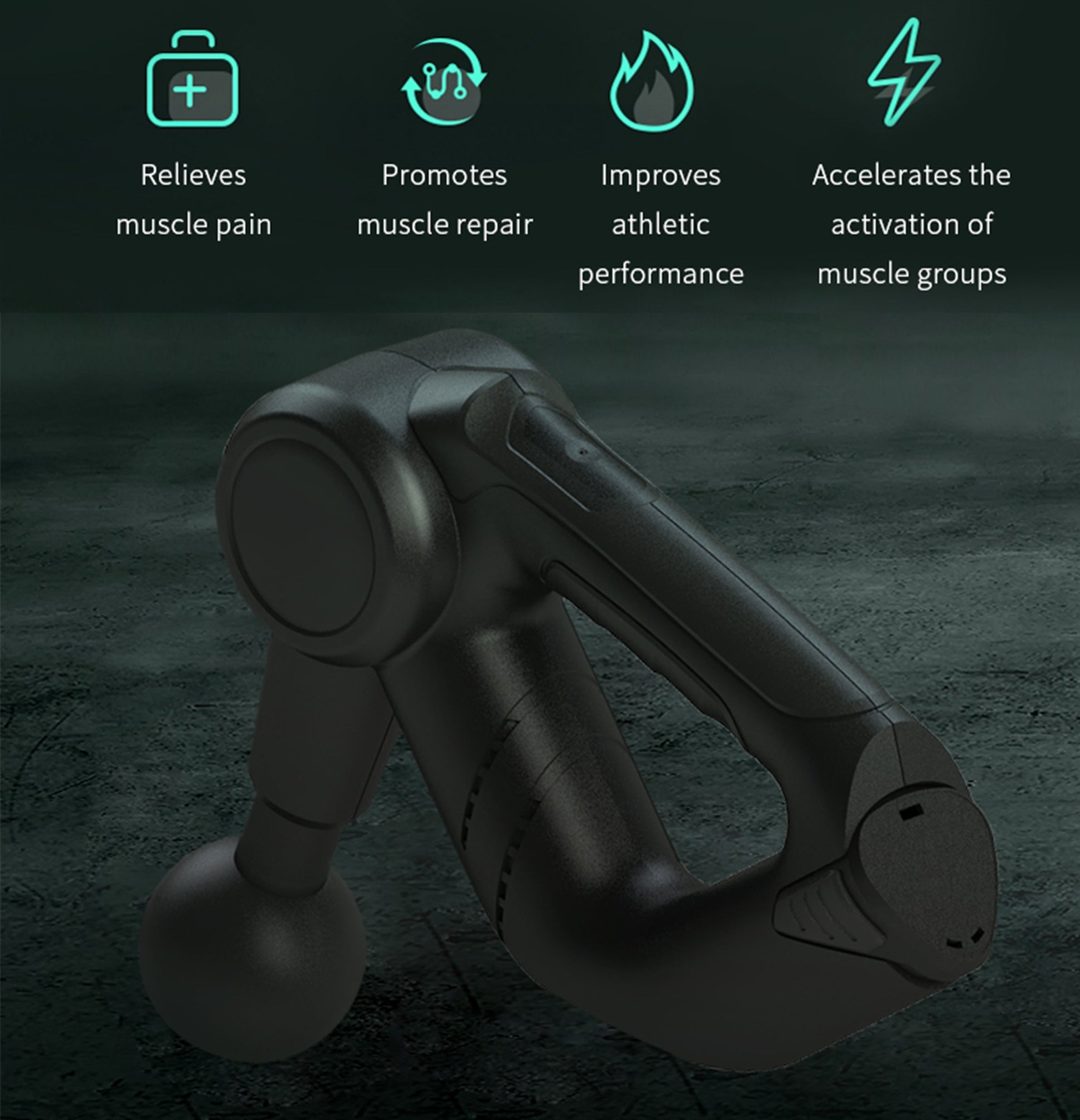 FitSmart Pro Vibration Therapy Massage Device Black And White.