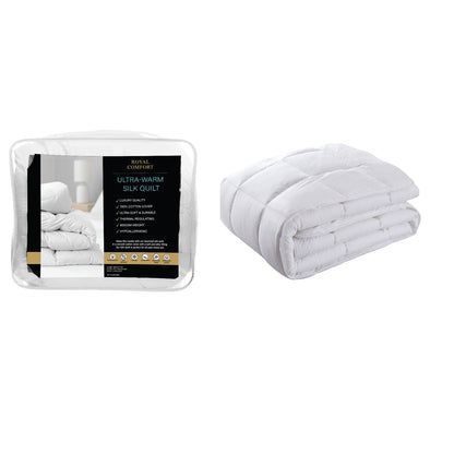 Royal Comfort 500GSM Plush Duck Feather Down Quilt Ultra Warm Soft - All Seasons - Double - White