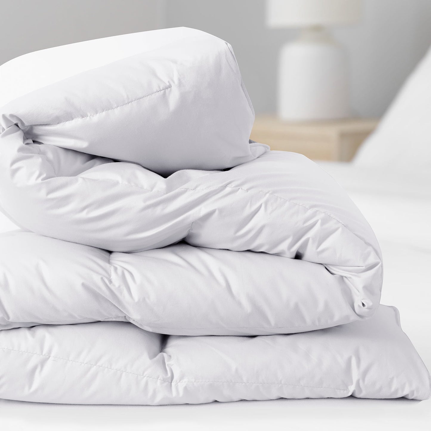 Royal Comfort 500GSM Plush Duck Feather Down Quilt Ultra Warm Soft - All Seasons - Double - White