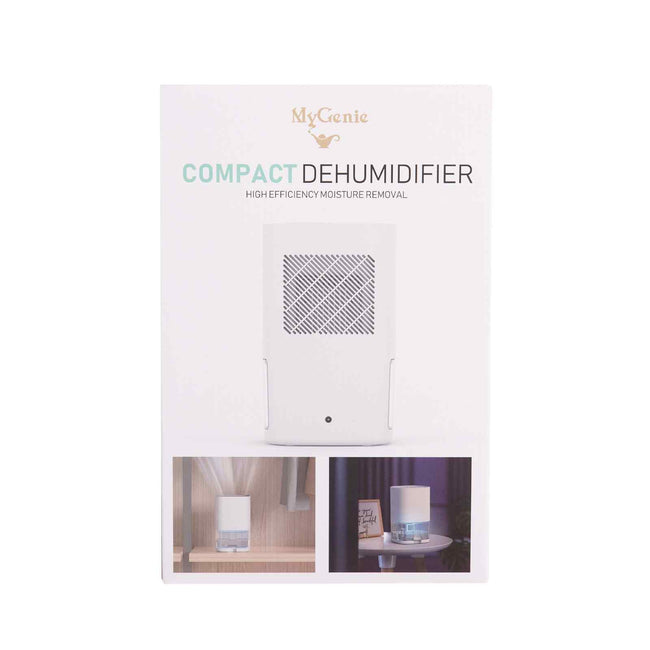 MyGenie Compact Dehumidifier LED Lights 1 Litre Portable Stylish Design White Hover Image