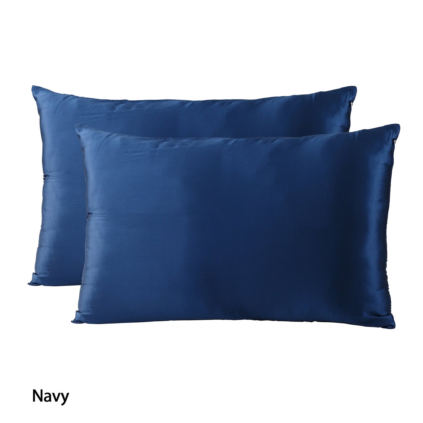 Royal Comfort Mulberry Soft Silk Hypoallergenic Pillowcase Twin Pack 51 x 76cm - Silver