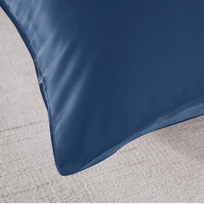 Royal Comfort Mulberry Soft Silk Hypoallergenic Pillowcase Twin Pack 51 x 76cm - Silver