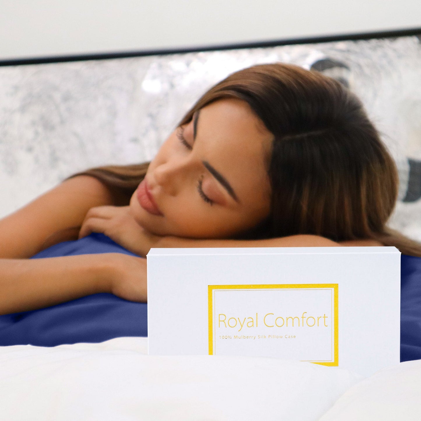 Royal Comfort Mulberry Soft Silk Hypoallergenic Pillowcase Twin Pack 51 x 76cm - Silver
