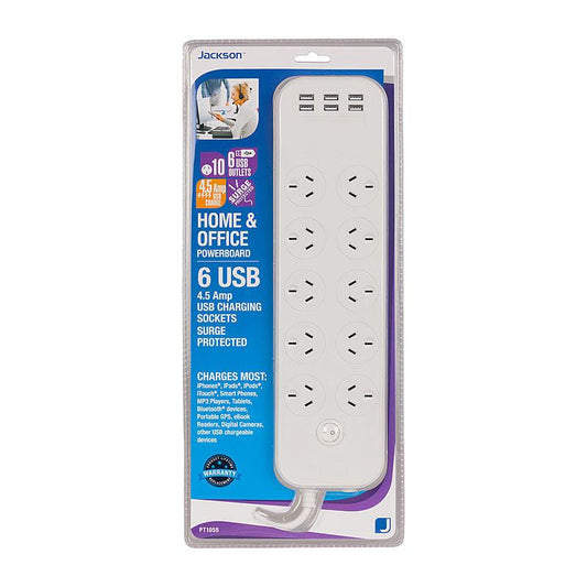JACKSON 10 Way 6 USB PBoard 1m.
