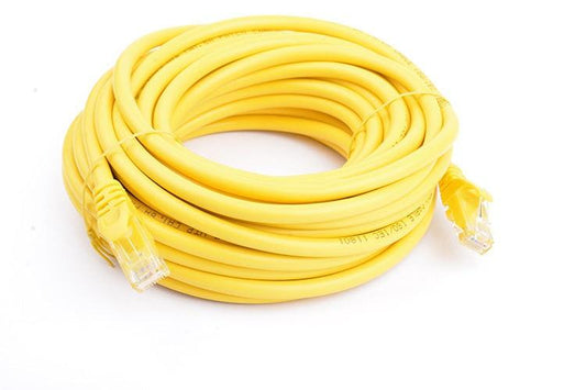 8WARE Cat6a UTP Ethernet Cable 10m SnaglessÂ Yellow.