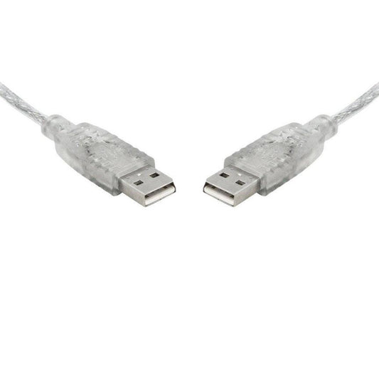 8WARE USB 2.0 Cable 2m A to A Male to Male Transparent.