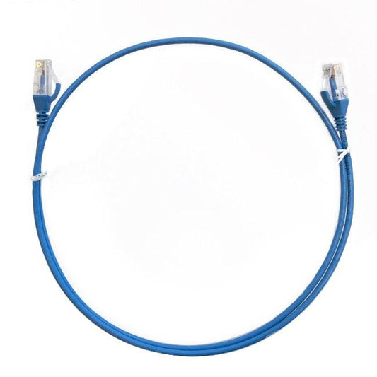 8WARE CAT6 Ultra Thin Slim Cable 50m - Blue Color Premium RJ45 Ethernet Network LAN UTP Patch Cord 26AWG.