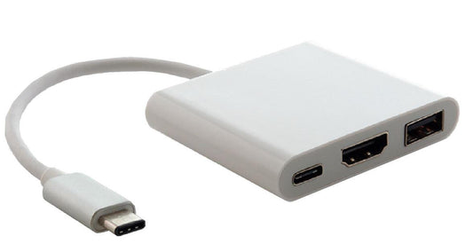 ASTROTEK USB 3.1 Type-C USB-C to HDMI, USB Type-A and USB Type-C Adapter Male to Female 4K 30Hz for Apple MacBook Chromebook Pixel.