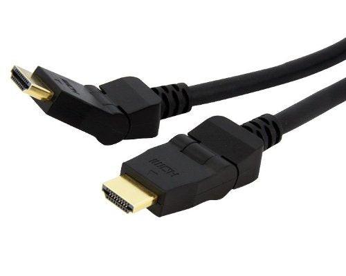 ASTROTEK HDMI Cable 2m - v1.4 19 pins Type A Male to Male 180 Degree Swivel Type 30AWG Gold Plated Nylon sleeve RoHS CBAT-HDMI-MM-2 CBHDMI-2MHS.