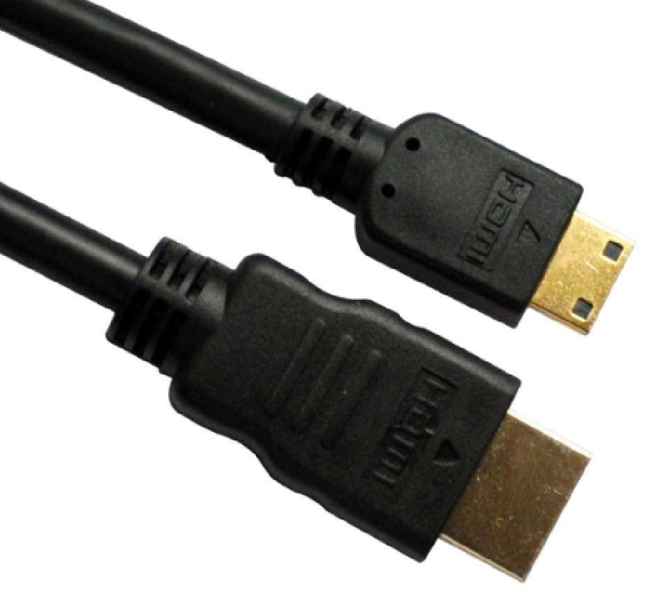 ASTROTEK HDMI to Mini HDMI Cable 2m - 1.4v 19 pins A Male to Mini C Male 30AWG OD6.0mm Gold Plated Black PVC Jacket for Tablet Smart Phone.