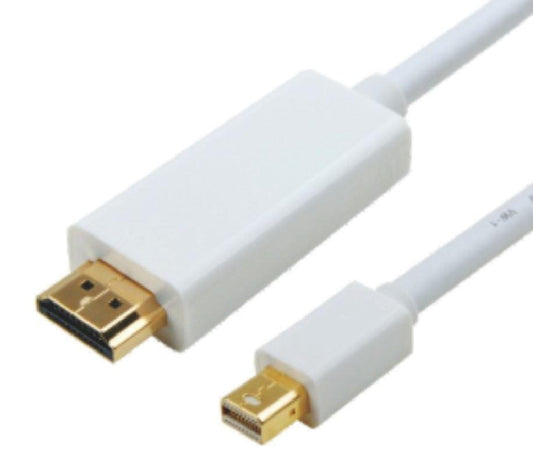 ASTROTEK Mini DisplayPort DP to HDMI Cable 2m - 20 pins Male to 19 pins Male Gold plated RoHS.