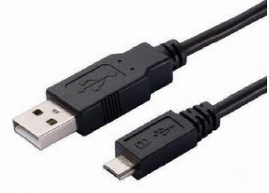 ASTROTEK USB to Micro USB Cable 2m - Type A Male to Micro Type B Male Black Colour RoHS.
