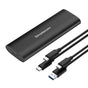 SIMPLECOM SE516 NVMe / SATA Dual Protocol M.2 SSD Tool-Free USB-C Enclosure USB 3.2 Gen 2 10Gbps.