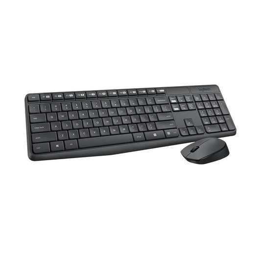 LOGITECH MK235 Wireless Keyboard and Mouse Combo 2.4GHz Wireless Compact Long Battery Life 8 Shortcut keys.